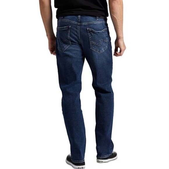 Silver Jeans 46x32 Tag Grayson Men’s Dark Wash Classic-Fit Jeans Actual 48x31 - Picture 2 of 10